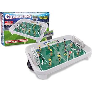 Teorema Giocattoli, calcio balilla da tavolo World Cup senza aste, biliardino da casa con pallina e segnapunti, calcetto balilla per adulti e bambini senza aste, Calcetto da Tavolo 38,5x6x26 cm