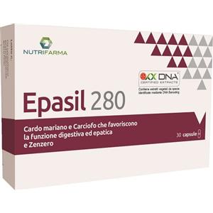 Aqua Viva Epasil 280 - Integratore alimentare per la funzione digestiva ed epatica con cardo mariano, carciofo, zenzero e pepe nero - 30 capsule