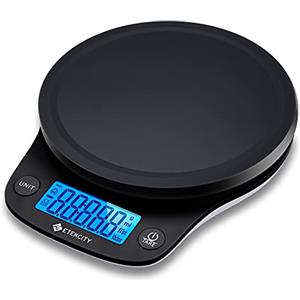Etekcity Bilancia da cucina Etekcity 0.1g, peso digitale grammi e oz per cucinare, cuocere al forno, preparazione dei pasti e dieta, 11 libbre, nero