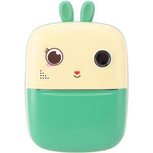 Aoaoy Piccola macchina fotografica di stampa 1080P 80MP Micro portatile 2 fotocamere Stampa fotografica istantanea in bianco e nero (verde)