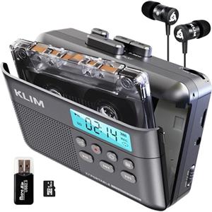 KLIM K7 Cassette Player Convertitore MP3, Lettore Audio Portatile, Auricolari