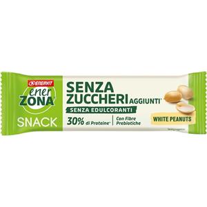 EnerVit EnerZona Snack Arachidi Cioccolato Bianco 33g - Barretta Proteica con Copertura Bianca al Latte