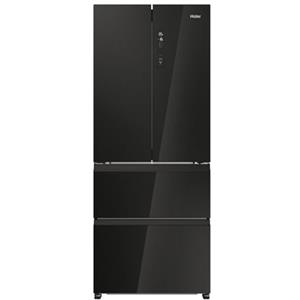 Haier HFR3718ENGB - Frigorifero no frost, americano, 402 litri, Libera Installazione, colore Nero, Classe energetica E