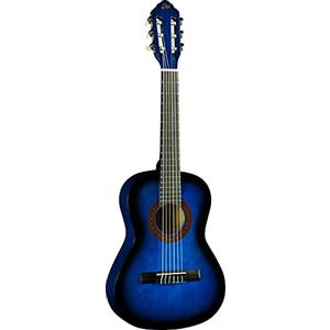EKO GUITARS - CS-2 BLUE BURST Chitarra Classica Serie Studio, Scala 1/2, Top in Tiglio Laminato, Fasce e Fondo in Tiglio Laminato, Manico e Tastiera in Betulla, Custodia Inclusa, Colore Blue Burst