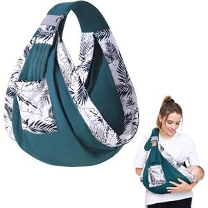 MOGITO Fascia Porta Bebe, Porta Bambino da 4-38 Mesi, Fascia Neonato Ergonomico, Traspirante Baby Carrier Facile da Indossare, Una Facile Regolazione, Verde