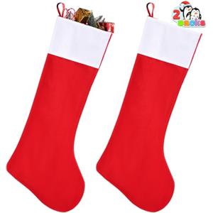 JOYIN Calze Natalizie in Feltro, Dimensioni giganti da 96,5 cm, Set da 2