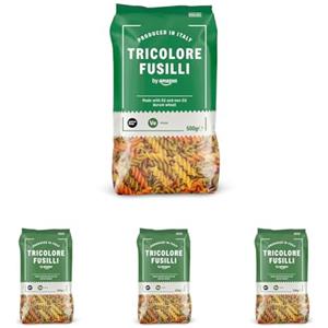by Amazon Fusilli Tricolore, 500g (Confezione da 4)