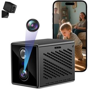 Nisanuki Telecamera Spia WiFi, 130° Mini Telecamera Nascosta Senza Fili Microcamera Spia 1080P HD, Micro Spy Cam Videocamera Sorveglianza con Rilevamento di Movimento Visione Notturna Lunga Durata