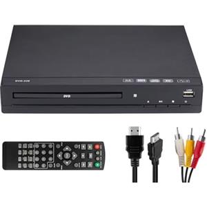 Bortivier Dvd Player M238 HD 1080p Disc Player con, Supporto per Lettore Dvd Home USB MP3 MP4 per Proiettori TV Plug UE