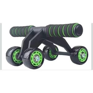 Regalami.shop - Ruota per Addominali Professionale 4 Ruote - Ab Roller Fitness Core Trainer, Attrezzo Palestra Casa Uomo Donna, Antiscivolo, Stabile e Silenziosa, Impugnature Ergonomiche + Tappetino