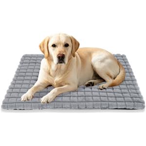 BVAGSS Cuscino per Cani, Ultra Morbido Materassino Lavabile per cani, Base Antiscivolo,Ortopedico Letto per cani Cuscino Cane XH082 (100x80cm,Grigio)