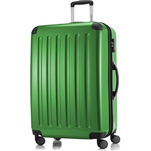 HAUPTSTADTKOFFER - ALEX - Bagaglio a mano con scomparto per laptop, Valigia rigida, Trolley espandibile, 4 doppie ruote, TSA, 55 cm, 42 litri, Verde