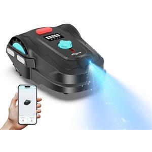 YARDCARE M800Plus Robot Tagliaerba Senza Filo Perimetrale, 800 m², Posizionamento GPS + Visione AI, Robot Tosaerba, Modalità di Taglio a U, Rilevamento di 150 Ostacoli, Ricarica Automatica, App