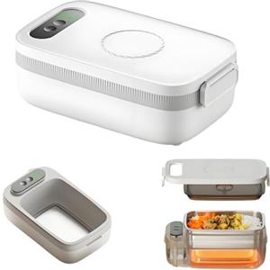 Generico Contenitore Elettrico Per Il Pranzo Per Adulti, Scalda-Cibo Autoriscaldante, Porta Pranzo Riscaldabile,Scaldavivande Elettrico Portatile,Scaldavivande A Batteria Ricaricabile,7 Impostazioni Di Tempo