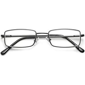 SKYWAY Occhiali da Lettura Uomo 3.0, Occhiali da vista Anti Luce Blu Montatura in Metallo con Cerniere a Molla, Leggera, Anti Affaticamento/Abbagliamento Pistola