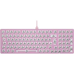 Glorious Gaming GMMK 2 Full Size (96%) Barebones (solo struttura) - Struttura per tastiera da gaming meccanica, full-size (96%), alluminio, personalizzabile, RGB, layout internazionale / ISO - Rosa