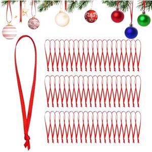 GTYARYUA Ganci per Palline di Natale, Gancetti per Palline di Natale, Rosso Ornamentali Appese Corde, Ganci per Ornamenti Natalizi, per Alberi di Natale, Accessori per Decorazioni di Ghirlande (100 Pezzi)