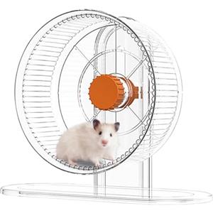 Honhoha Ruota Silenziosa per Criceti, Ricci e Cincillà | Ruota per Gabbia con Design Regolabile in Altezza e Spaziosa per Animali Domestici Piccoli