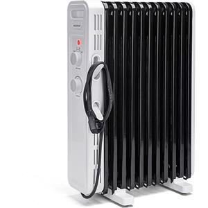 Aigostar Hubery - Radiatore ad olio portatile da 2500W. Radiatore elettrico 13 elementi, 3 livelli di riscaldamento, termostato regolabile e protezione a funzione di spegnimento