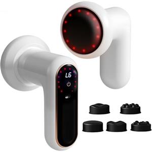 SOONHUA Massaggiatore Anticellulite Elettrico, Massaggiatore Cellulite Professionale con riscaldamento, 5 testine, 6 livelli di intensità, modellare il corpo, ridurre il grasso