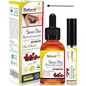 LFA Laboratori Farmaceutici Asteriti Siero Ciglia e Sopracciglia 110ml | Effetto Allungante e Rinforzante Naturale, con Olio di Ricino, Biotina, Vitamina E e Acido Ialuronico Lipofilo | Formula Funzionale Complex Multiuso | Made in Italy