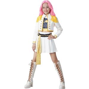 Partymall K-pop Demon Cosplay Costume, Kpop Hunters Rumi Costume Bambina Set Rumi Mira Zoey Cosplay Vestito per Halloween Carnevale (Mira 2, 150)