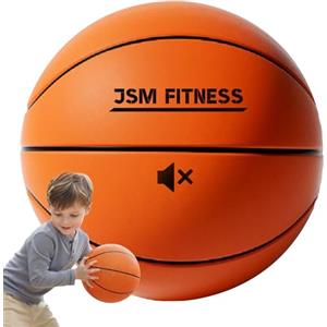 JSM FITNESS Palla da Basket Silenziosa Taglia 7 - 24cm Silent Basketball in Schiuma ad Alta Densità - Pallone Airless Indoor per Bambini e Adulti - Palla Basket da Interno con Rimbalzo Realistico