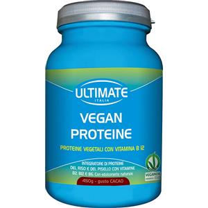 VITA AL TOP SRL Ultimate Vegan Proteine Cacao 450 g - Integratore di Proteine Vegetali per Crescita Muscolare