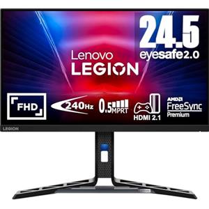 Lenovo Legion R25f-30 Gaming Monitor - Display 24.5 pollici FullHD WLED 1920 x 1080, VA, Bordi Ultrasottili, AMD FreeSync, 0.5ms, 240Hz, Cavo HDMI - Raven Black - Esclusiva Amazon