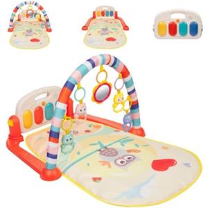 Kikka Boo Kikkaboo arco di gioco coperta gattonare Tasti del pianoforte gufo felice musica, colori:rosso