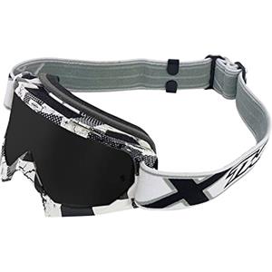 TWO-X Race Occhiali protettivi MX da motocross ed enduro con vetro specchiato e antigraffio, colore: argento