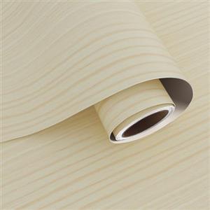VaryPaper Carta da Parati Effetto Legno Beige 40cmx200cm Pellicola Effetto Legno Carta Adesiva per Mobili Opaco Adesivi per Mobili Piano da Lavoro Scaffali Pellicola Top Cucina Lavabile Bagno Armadio