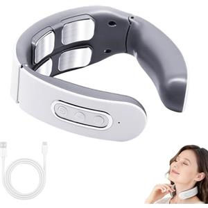 HASAIKA® Massaggiatore Collo Cervicale, Massaggiatore Elettrico per collo, Nove impostazioni di intensità, impulsi elettrici che alleviano il disagio, ideale per applicazioni domestiche