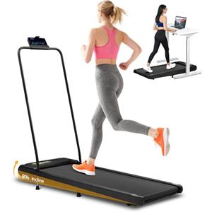 Cozary Tapis Roulant Elettrico Pieghevole con 8% Inclinazione, Walking Pad Salvaspazio per Casa, Motore 2.5HP, 122kg Max, Display LED, Compatibile con App e Telecomando