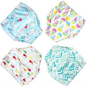 FLYISH DIRECT Flyish - Mutandine allenatrici lavabili per bambini, da 1 a 3 anni, confezione da 4 Fillea 3 anni