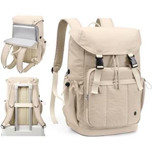 GOLF QUALITY Zaino Donna Zaino Porta PC Portatili da 15.6 Pollici Notebook per Laptop, Backpack Impermeabile da Uomo per Scuola, Lavoro o Viaggio,Albicocca