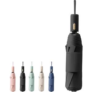 Impervius Patronum Stile Francese Vogue Ombrello Automatico Pieghevole da Viaggio con Chiusura Hook & Loop Striscia 7cm - 8 Stecche UV Compatto Leggero, Donna/Bambini, Rivestimento Teflon