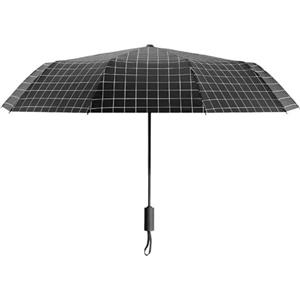 Iwobi Ombrello Pieghevole,Ombrello Piccolo,Ombrello Antivento,Ombrello Donna,Ombrello Plaid Pieghevole Antivento per Affari e Viaggi,Nero