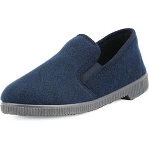 JOMIX Pantofole Uomo Invernali Calde in Feltro Ciabatte Inverno Casa con Suola Antiscivolo in Gomma Scarpe da Anziani Comode e Leggere per Interni ed Esterni Made in Italy ITU1411 Blu 43