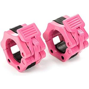 HemeraPhit - Clip per bilanciere da 5,1 cm, per sollevamento pesi, 1 paio, rosa,