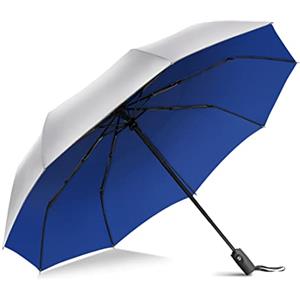 ZOMAKE Ombrellone,UPF 50 + Protezione UV Ombrello,Automatico Aprire e Chiudere Ombrello,Rivestimento d'Argento Ombrello Piccolo,Ombrello Tascabile Pieghevole(Argento Rosa)