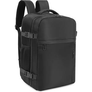 CNMTCCO Zaino Ryanair 40x20x25 Zaino da Viaggio Aereo Bagaglio a Mano 20L Borsa da Cabina per Uomo e Donna Zaino da Viaggio Lavoro e Scuola Trekking, Nero