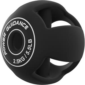 POWER GUIDANCE POWER GUIANCE Kettlebell 3 in 1, Manubri e Palla Medica - Attrezzatura Multifunzionale per l'Allenamento della Forza a Casa e in Palestra, Riduce lo Stress sulle Articolazioni (Nero - 2,5 KG)