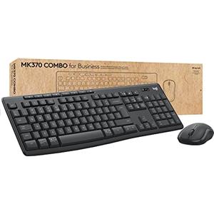Logitech MK370 Combo for Business, Tastiera e Mouse Wireless Full-Size, ricevitore USB Logi Bolt Sicuro, Bluetooth, Certificazione Globale Windows/Mac/Chrome, Linux, Italiano QWERTY - Grigio