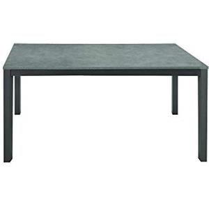 KONTE.DESIGN Tavolo SANREMO allungabile in legno effetto grigio cemento, struttura in metallo antracite, 12 x 8 cm