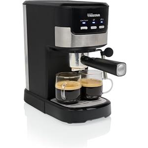 Tristar Macchina per Espresso 2 tazze alla volta | Adatta per capsule Nespresso e caffè macinato | Scaldino per tazze | Lavabile in lavastoviglie | 20 bar | 1100 W | CM-2278