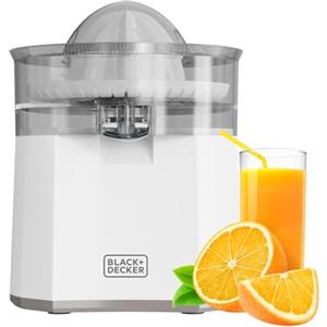 Black+Decker - Spremiagrumi Citrus BXCJ40E | 40W | Versamento Continuo | Cono Grande | Antigoccia | Acciaio Inossidabile | Rotazione Bidirezionale | BPA Free | Copertura Antipolvere | Base Antiscivolo