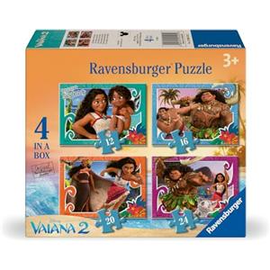 Ravensburger - Puzzles Disney Vaiana 2 4 Pack | Puzzle Bambini 3 Anni In Su | Regalo Bimba 3 Anni In Su 72 Pezzi | Puzzle Bambini 19 X 14 Cm | Puzzles Ravensburger