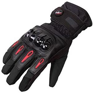 RunSnail 2KP CE Guanti da Moto per Uomo Donna, Guanti da Moto Invernali, Guanti Antivento Impermeabili Guanti Termici Touch Screen per Motocross Racing BMX MTB Ciclismo (L)