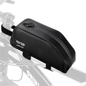 Playexen Borsa Bici Telaio 1,5L Borse Tubo Centrale per Bicicletta MTB Impermeabile TPU Nylon Grande Capacità per Porta Attrezzi Mountain Bike Bici da Strada Corsa Accessori Lucchetto 23 * 6,5 * 10cm